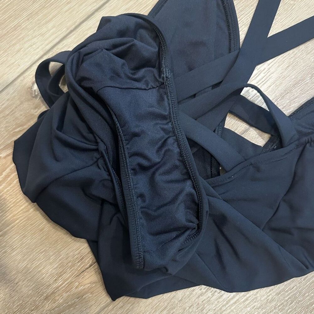 Seafolly Active Plunge V-Neck One Piece Swimsuit Black US Size 10 Anthropologie - Picture 9 of 9